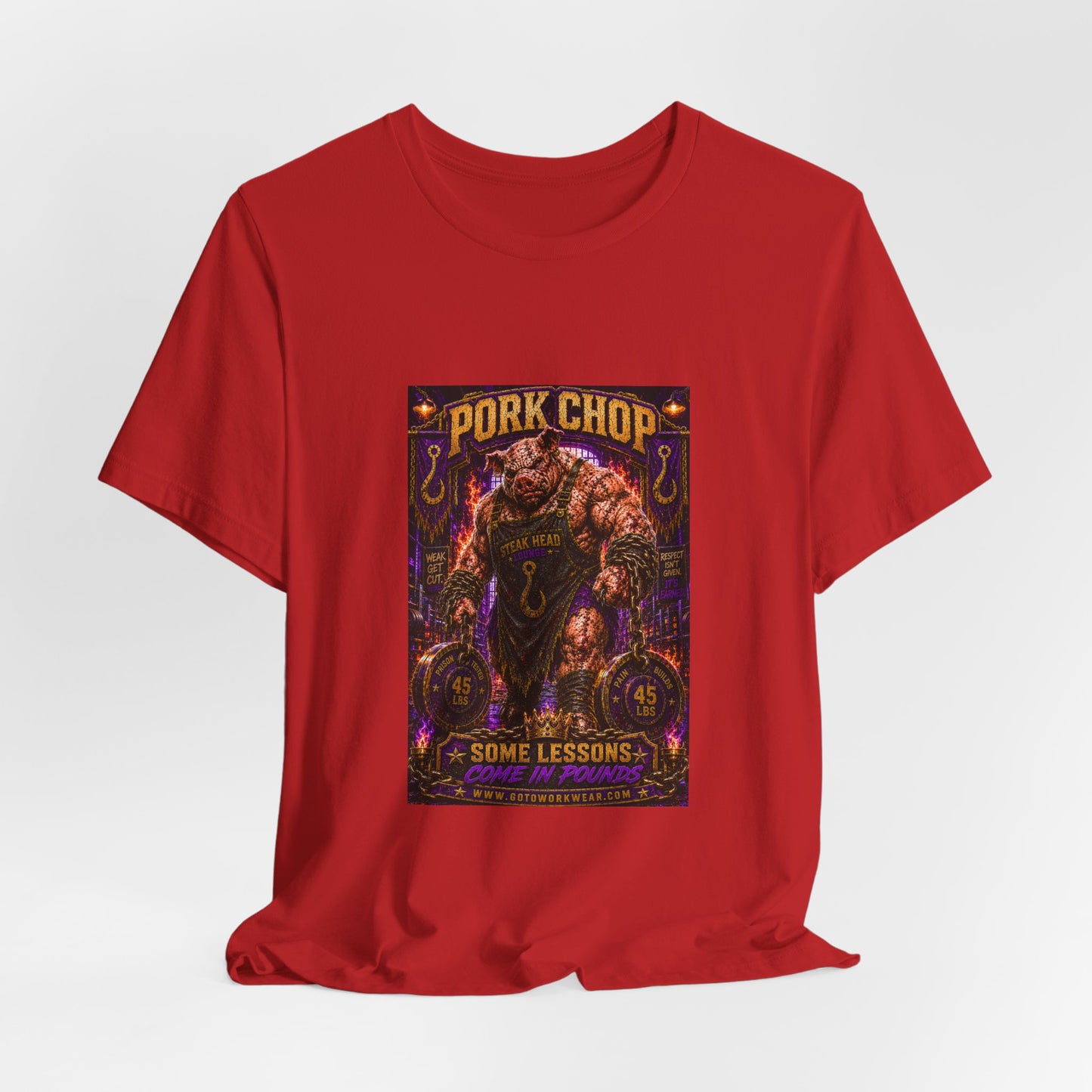Pork Chop "Some Lessons Come in Pounds" - Graphic Tee