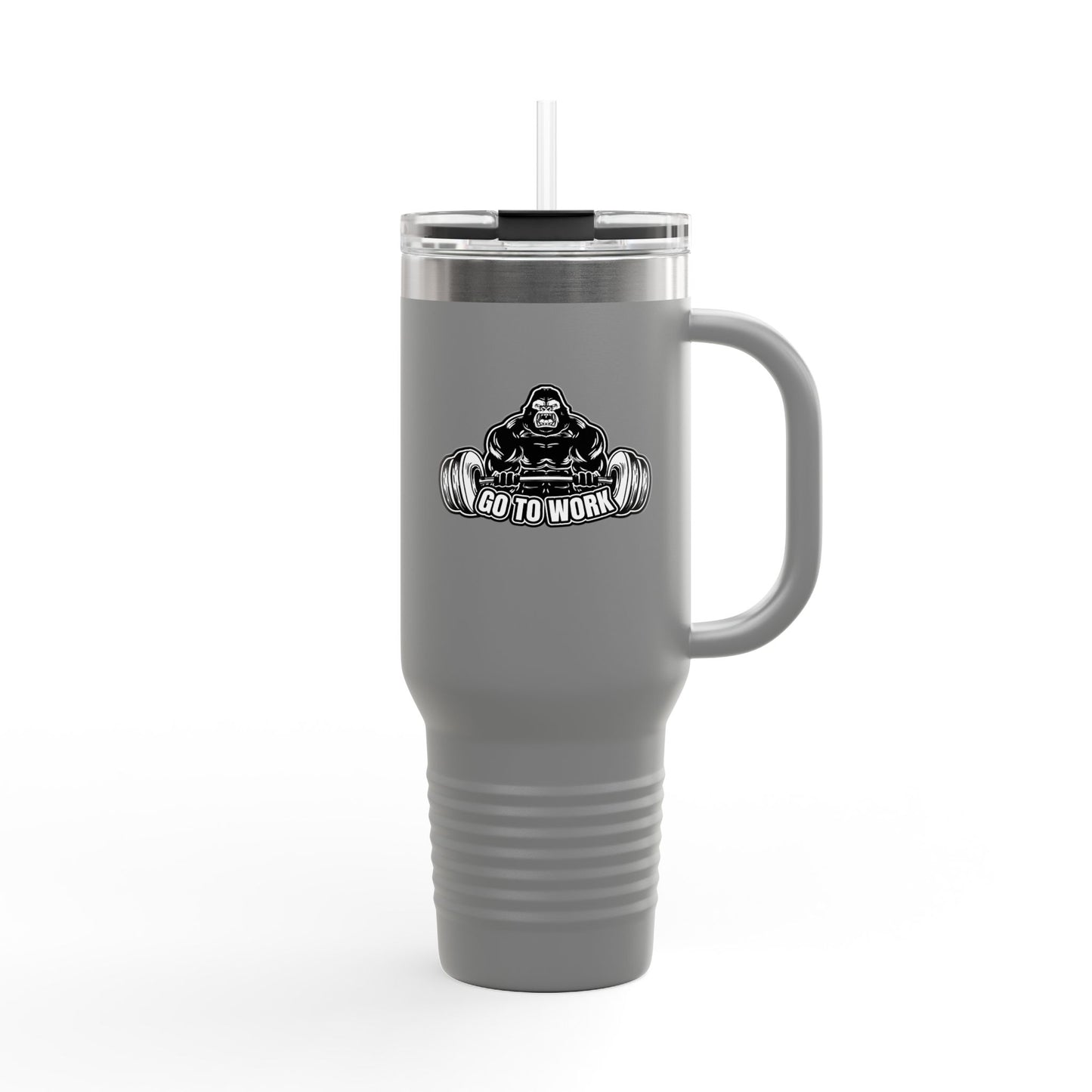 Gorilla Lift Insulated Travel Mug | 40oz Motivational Coffee Tumbler | Perfect for Work, Gym, or Road Trips | Unique Gift Idea