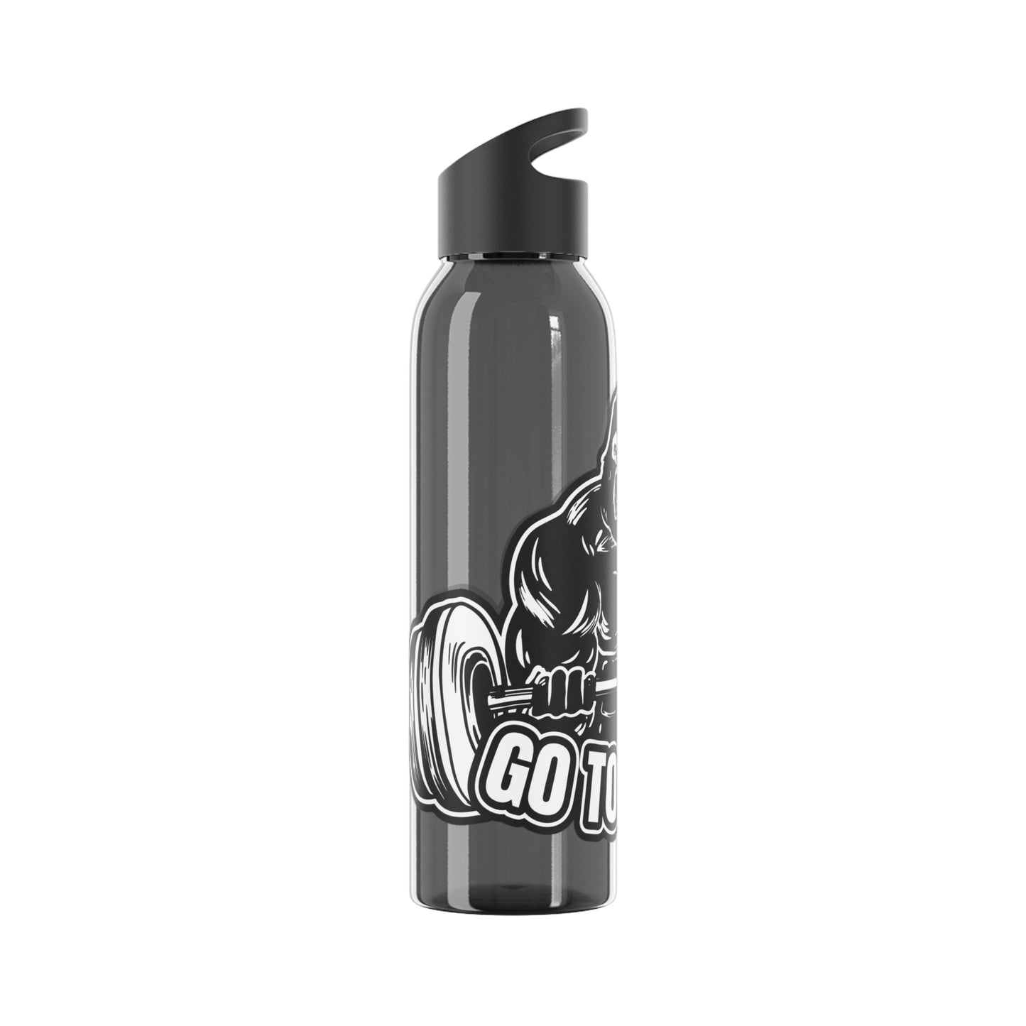 Fitness Water Bottle, Motivational Gym Bottle, Sports Hydration Flask, Workout Gift, Exercise Gear, Red Gorilla Design