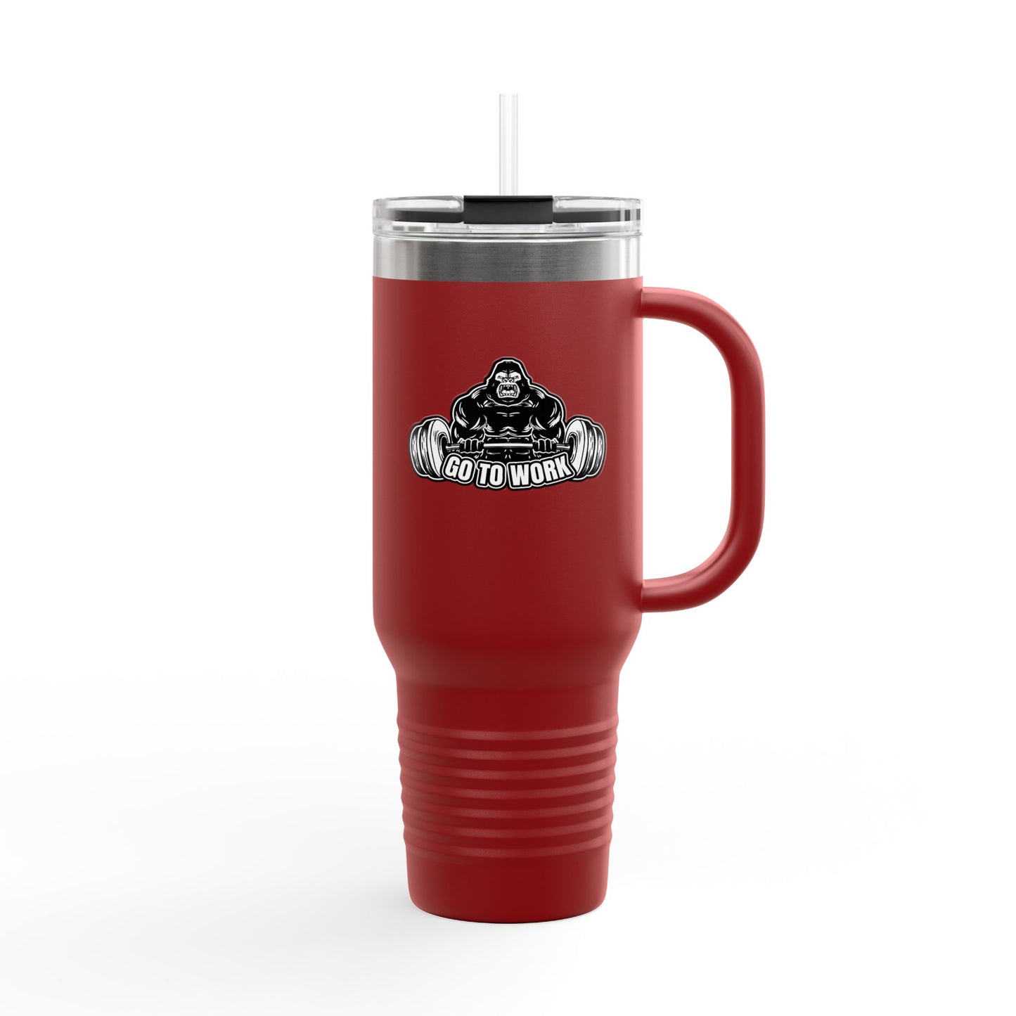 Gorilla Lift Insulated Travel Mug | 40oz Motivational Coffee Tumbler | Perfect for Work, Gym, or Road Trips | Unique Gift Idea