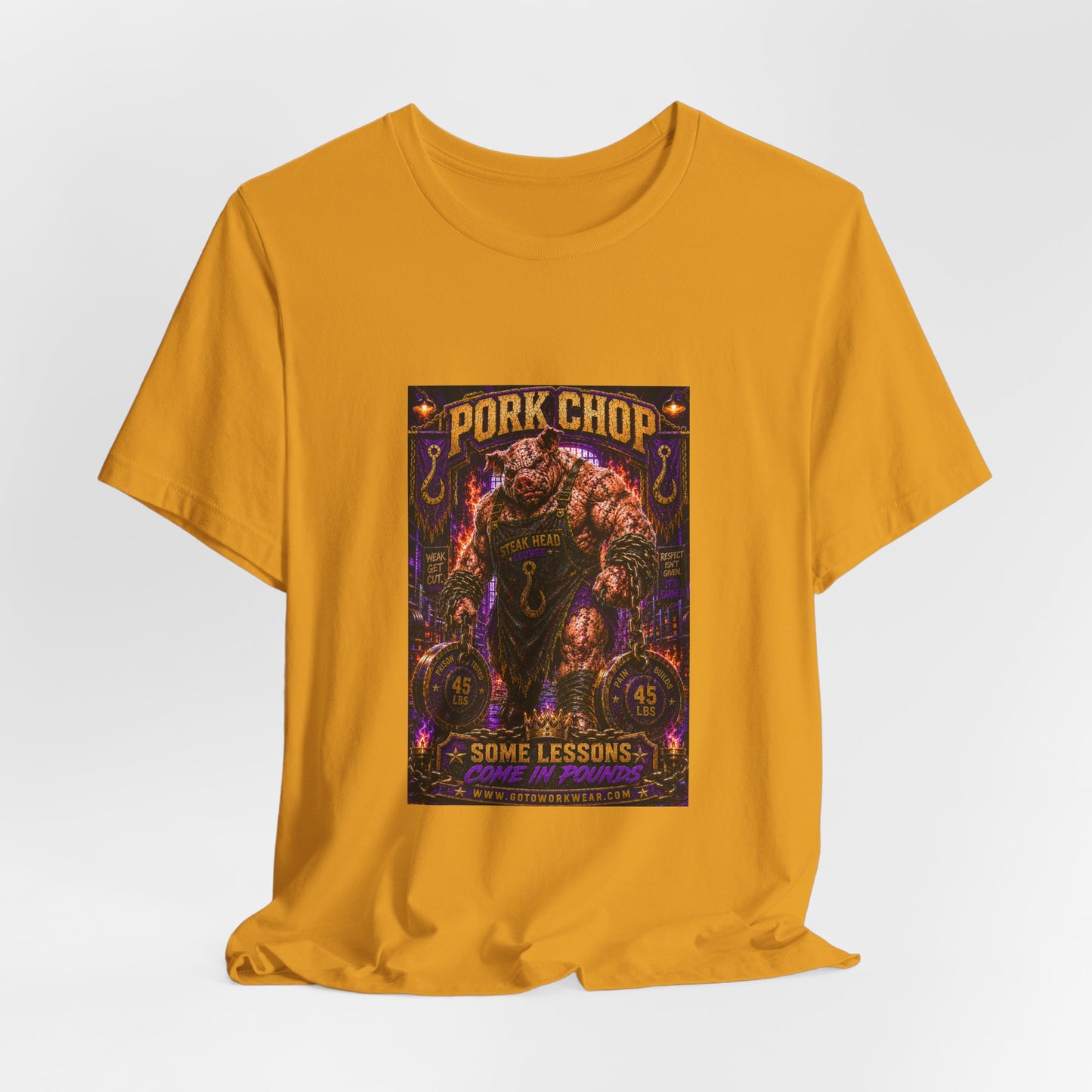 Pork Chop "Some Lessons Come in Pounds" - Graphic Tee