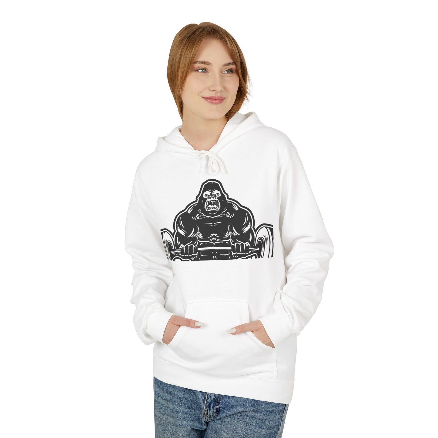 Muscle Tee Hoodie - Unisex Fleece, Gym Wear, Fitness Sweatshirt, Stylish Hoodie, Gift for Gym Lovers