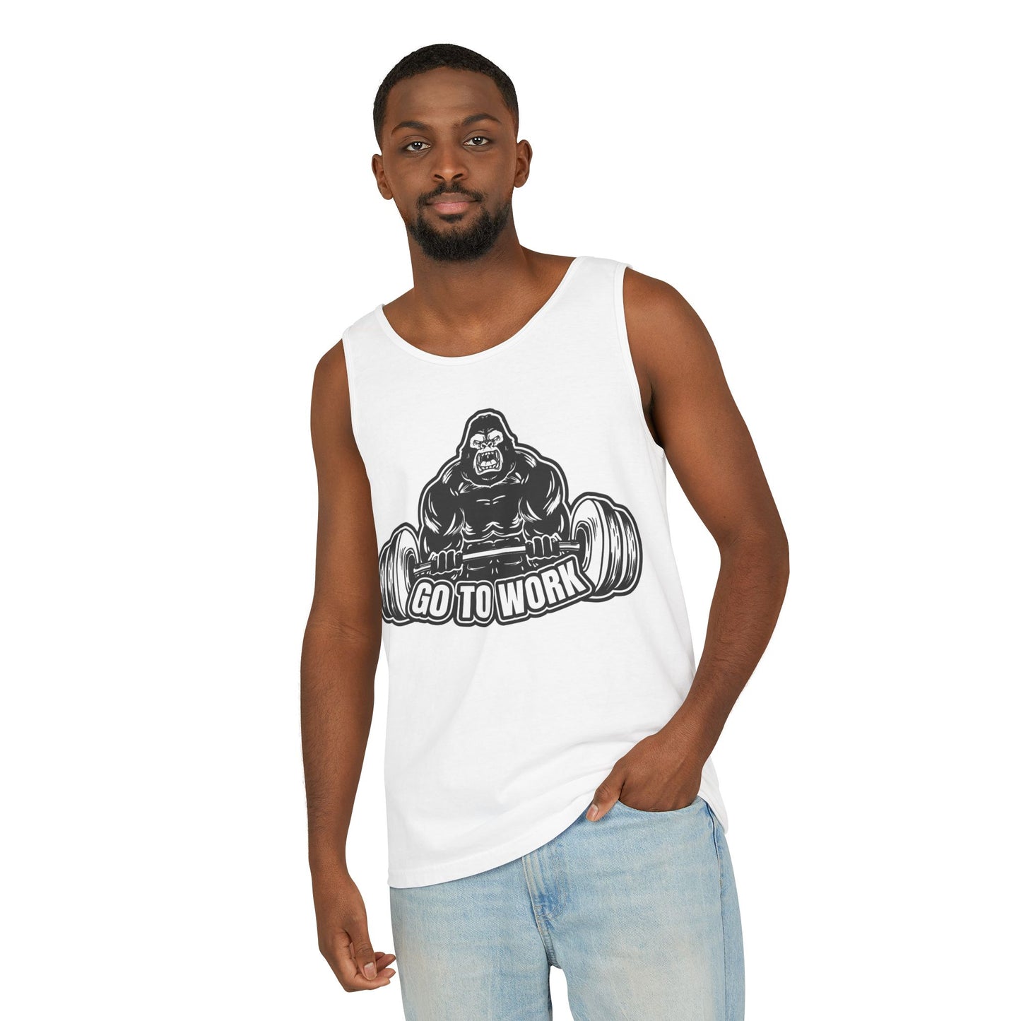 Strength Training Gorilla Tank Top, Workout Gear, Fitness Apparel, Gym Shirt, Exercise Tank, Bodybuilding Clothes