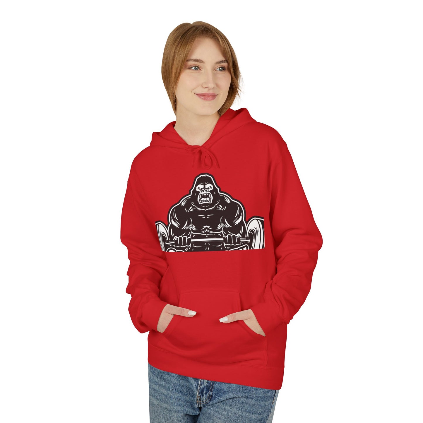 Muscle Tee Hoodie - Unisex Fleece, Gym Wear, Fitness Sweatshirt, Stylish Hoodie, Gift for Gym Lovers