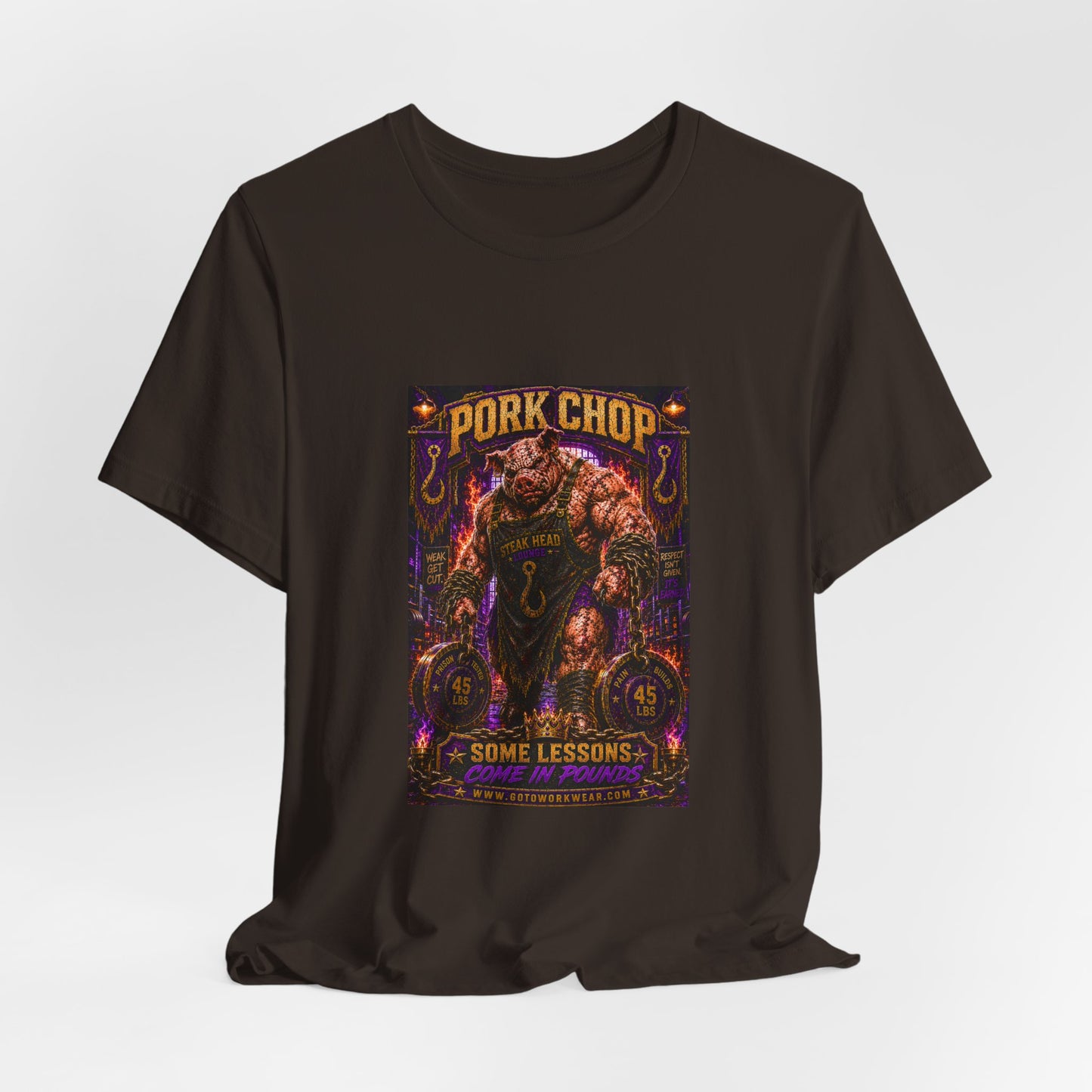 Pork Chop "Some Lessons Come in Pounds" - Graphic Tee