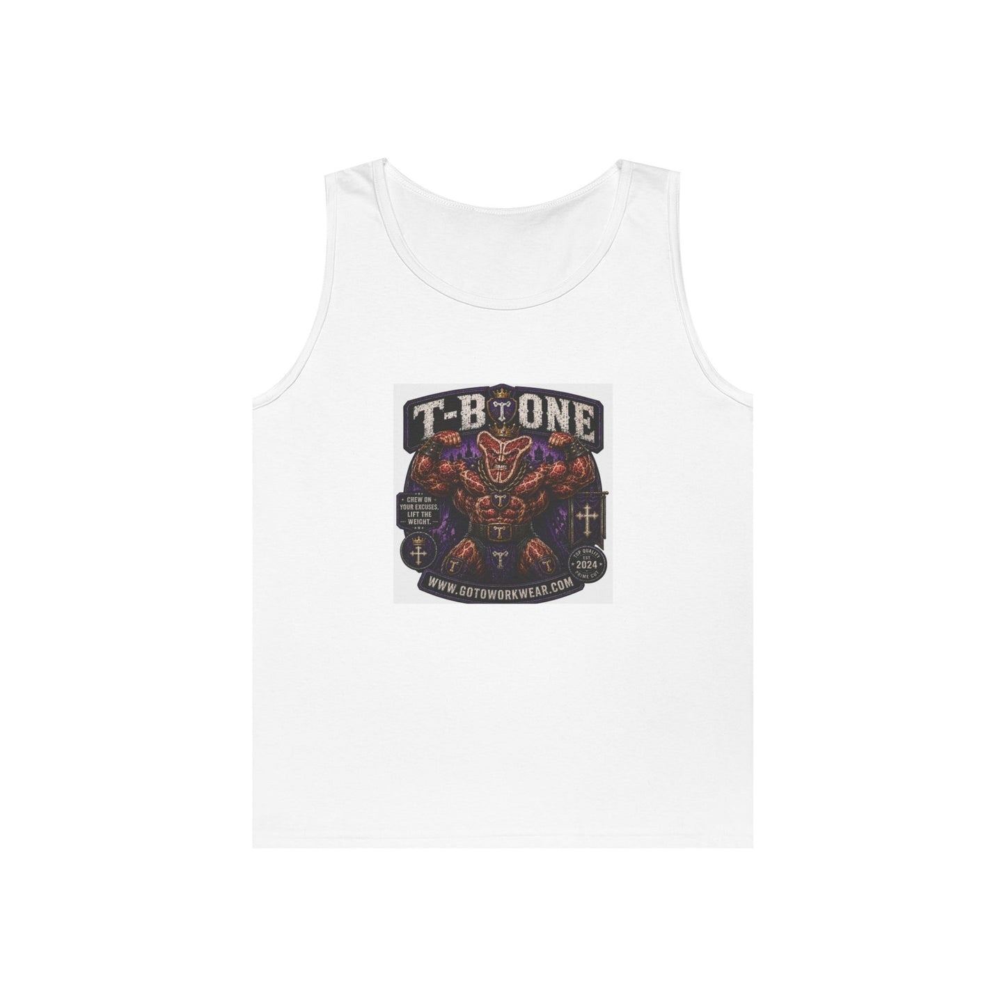 T-Bone "Chew on Your Excuses, Lift the Weight" - Tank Top