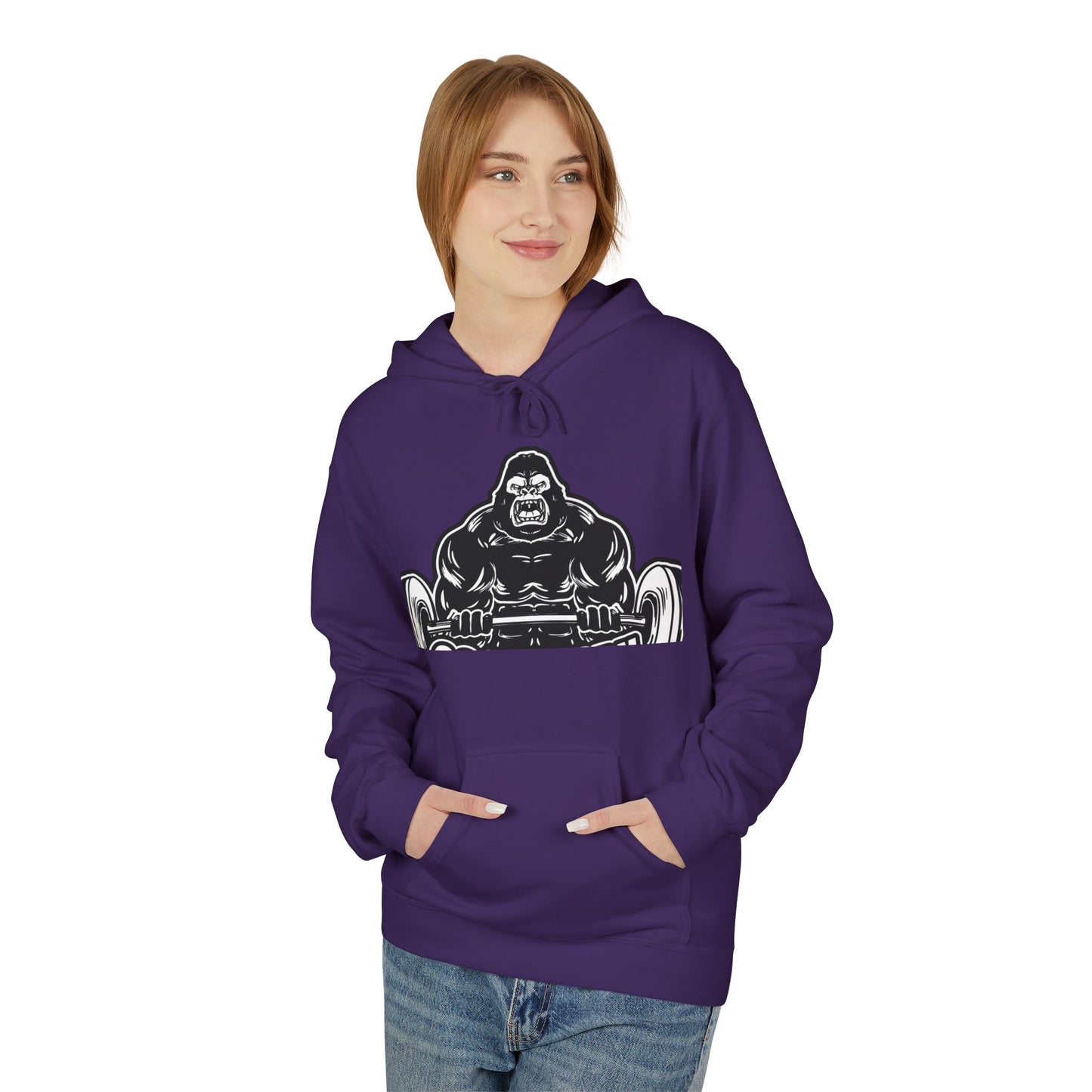 Muscle Tee Hoodie - Unisex Fleece, Gym Wear, Fitness Sweatshirt, Stylish Hoodie, Gift for Gym Lovers