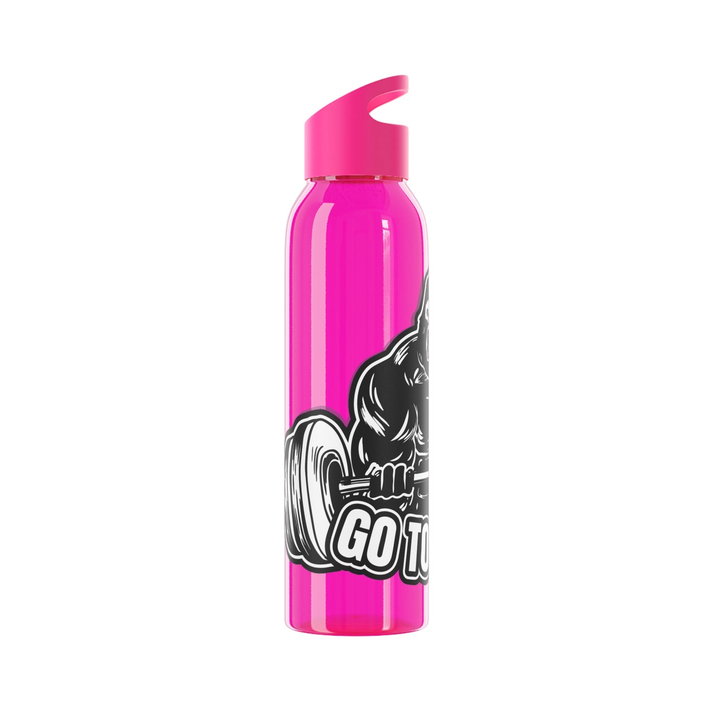 Fitness Water Bottle, Motivational Gym Bottle, Sports Hydration Flask, Workout Gift, Exercise Gear, Red Gorilla Design