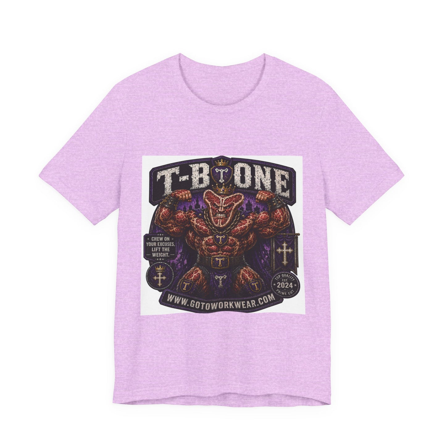 T-Bone "Chew on Your Excuses, Lft the Weight" - Graphic Tee