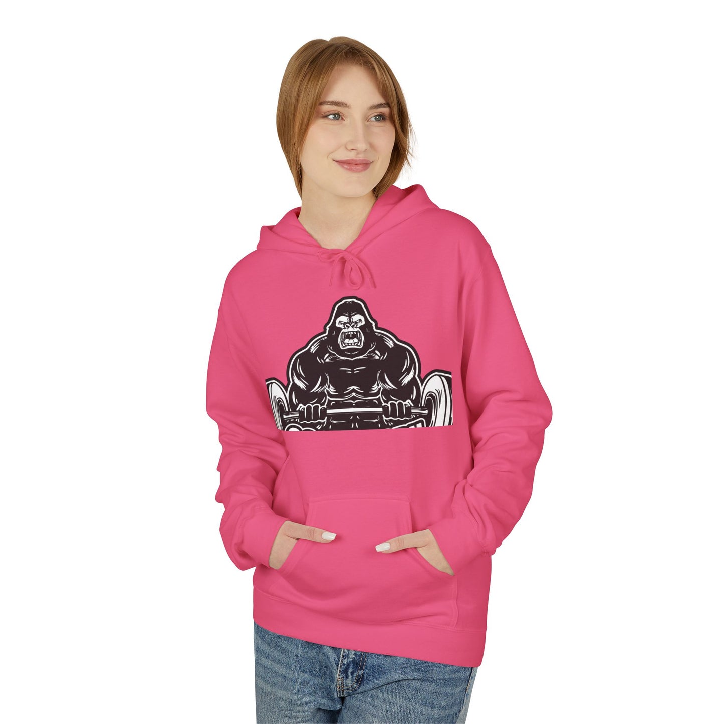 Muscle Tee Hoodie - Unisex Fleece, Gym Wear, Fitness Sweatshirt, Stylish Hoodie, Gift for Gym Lovers
