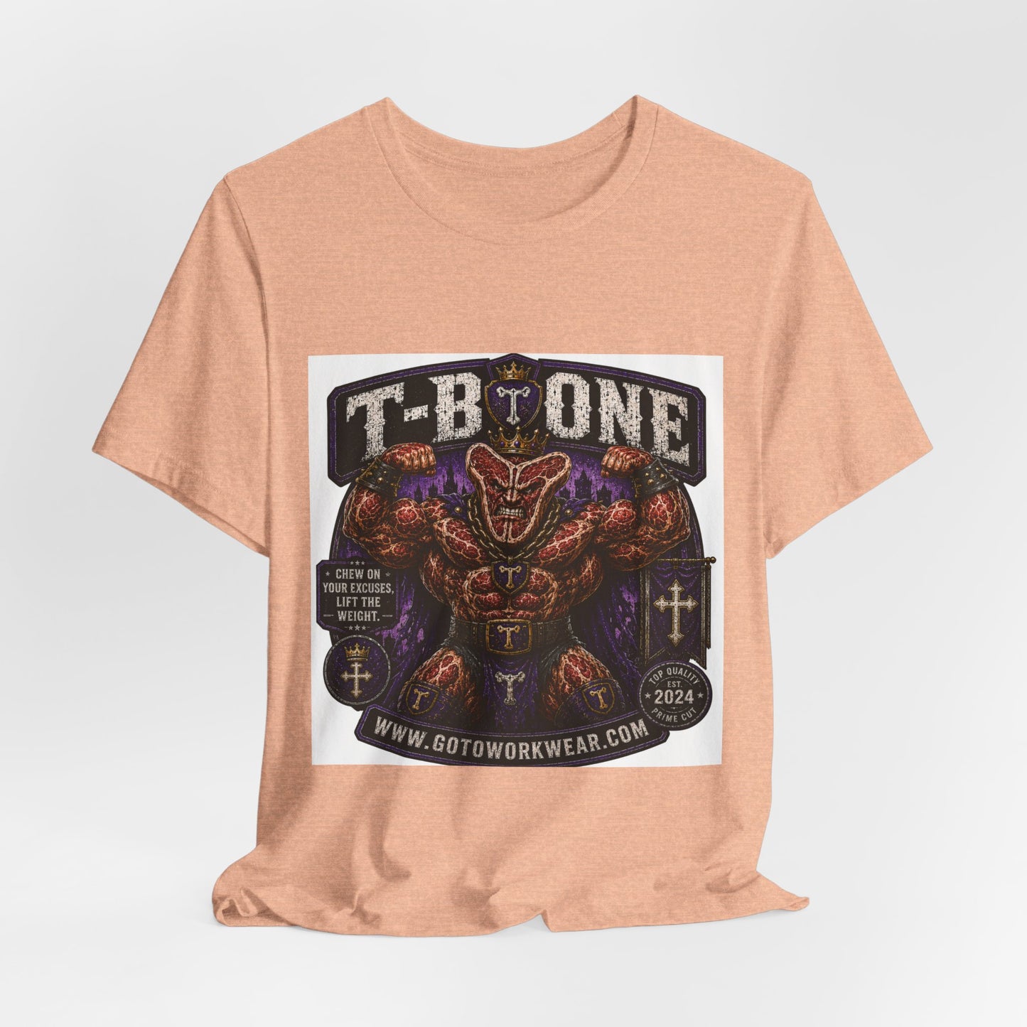 T-Bone "Chew on Your Excuses, Lft the Weight" - Graphic Tee