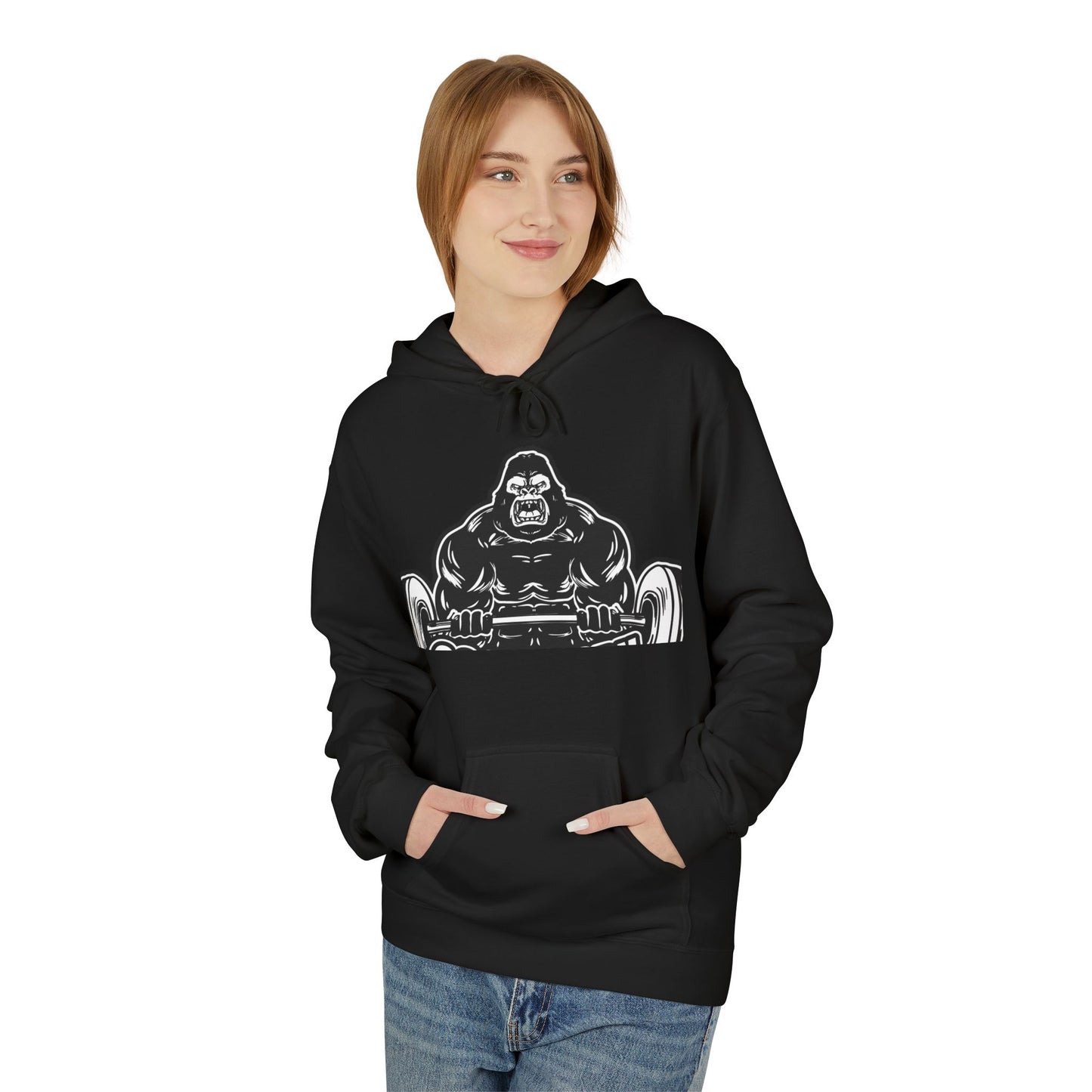Muscle Tee Hoodie - Unisex Fleece, Gym Wear, Fitness Sweatshirt, Stylish Hoodie, Gift for Gym Lovers