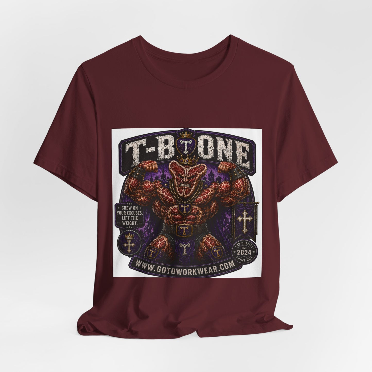 T-Bone "Chew on Your Excuses, Lft the Weight" - Graphic Tee