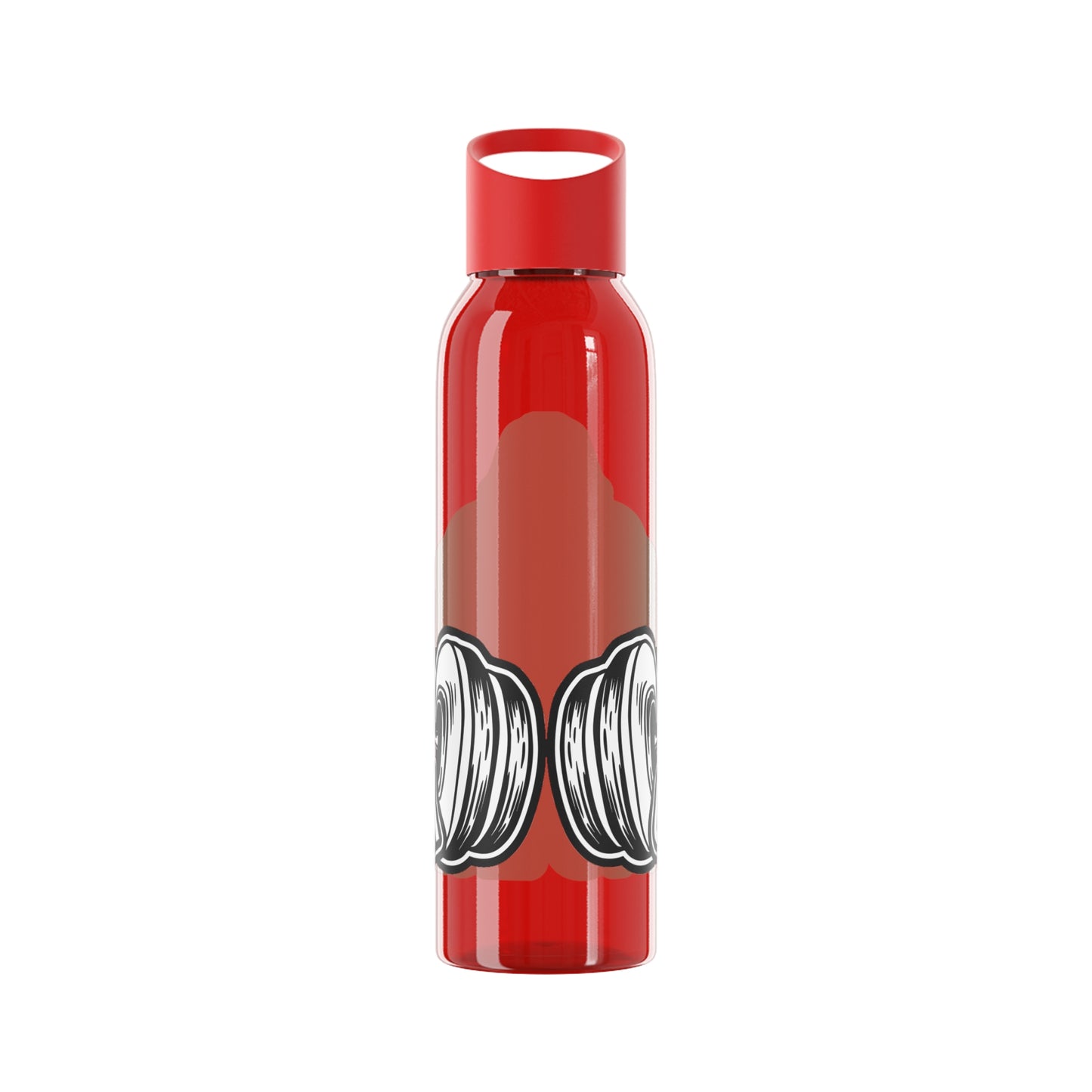 Fitness Water Bottle, Motivational Gym Bottle, Sports Hydration Flask, Workout Gift, Exercise Gear, Red Gorilla Design