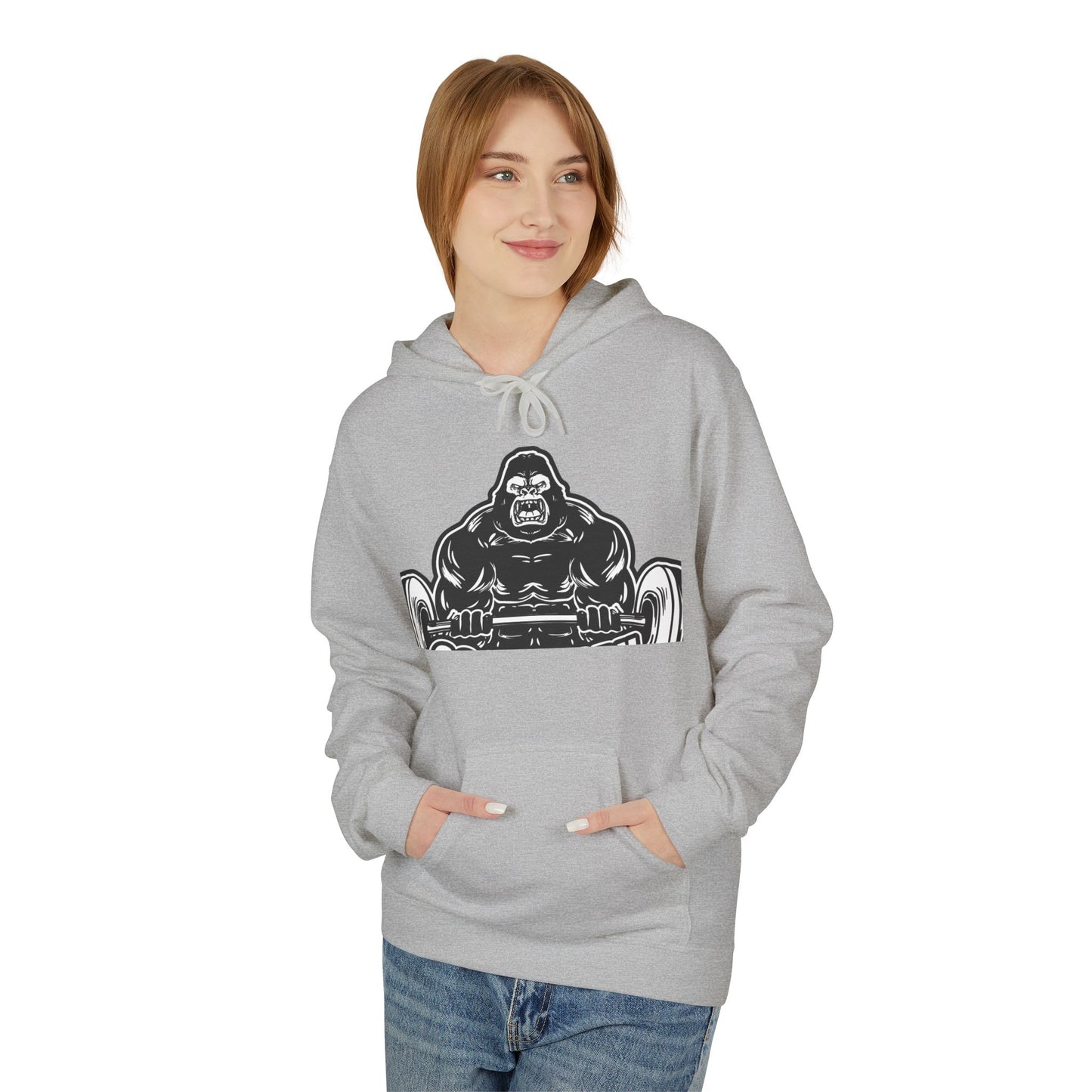 Muscle Tee Hoodie - Unisex Fleece, Gym Wear, Fitness Sweatshirt, Stylish Hoodie, Gift for Gym Lovers
