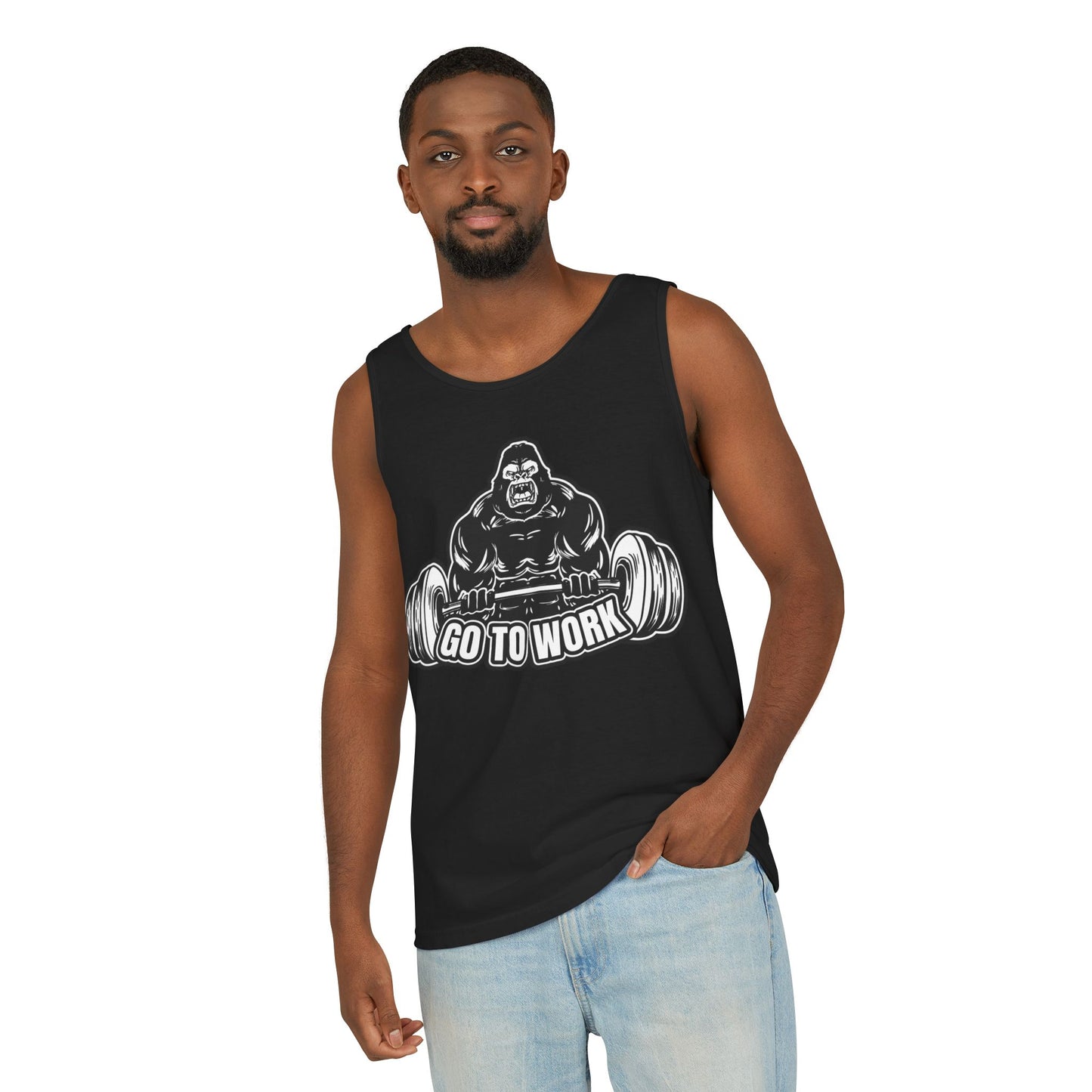 Strength Training Gorilla Tank Top, Workout Gear, Fitness Apparel, Gym Shirt, Exercise Tank, Bodybuilding Clothes