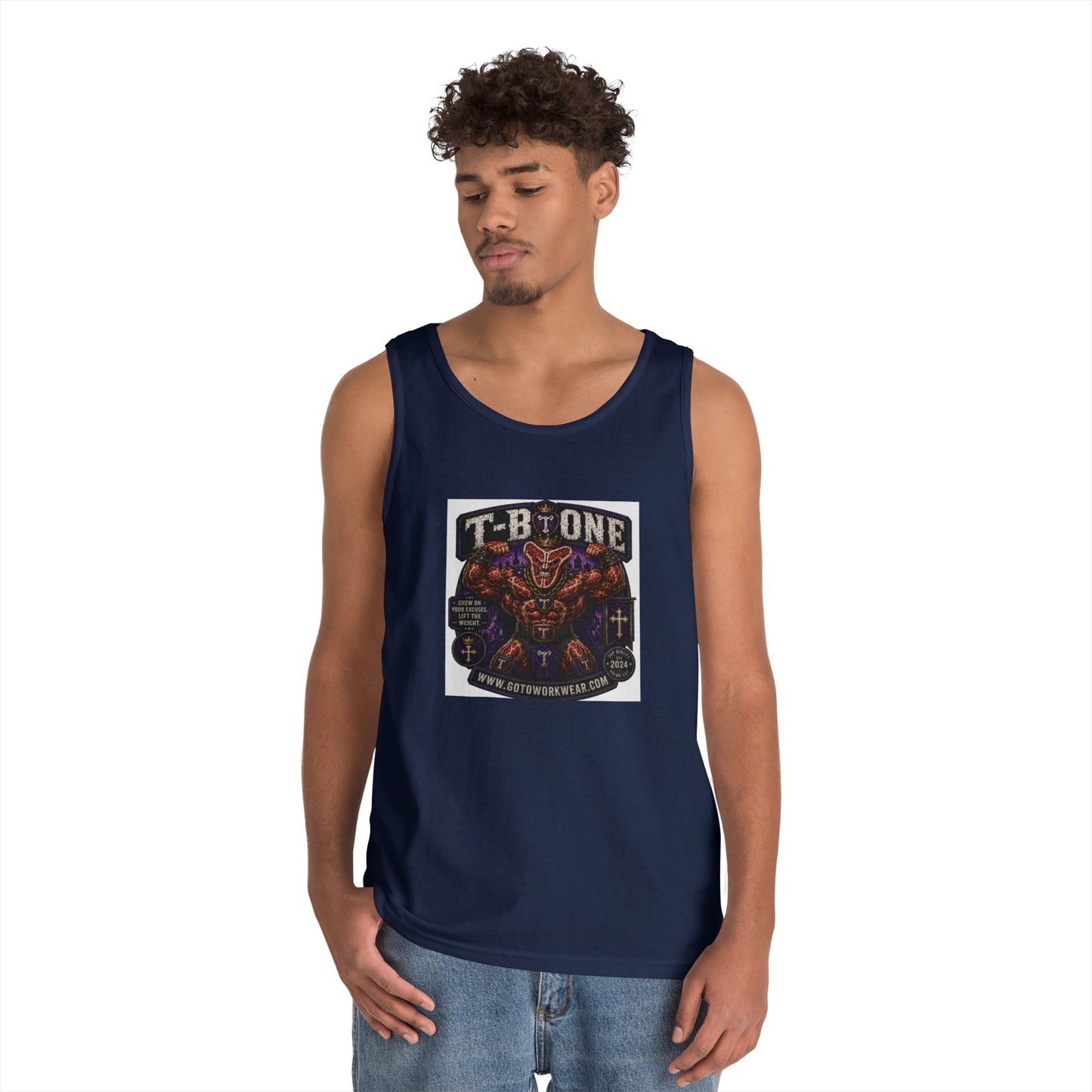 T-Bone "Chew on Your Excuses, Lift the Weight" - Tank Top