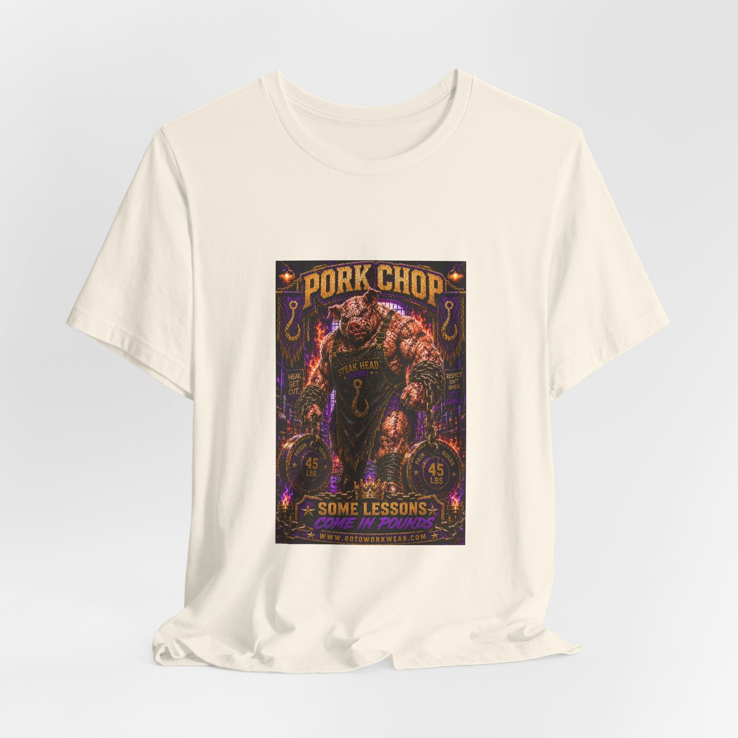 Pork Chop "Some Lessons Come in Pounds" - Graphic Tee