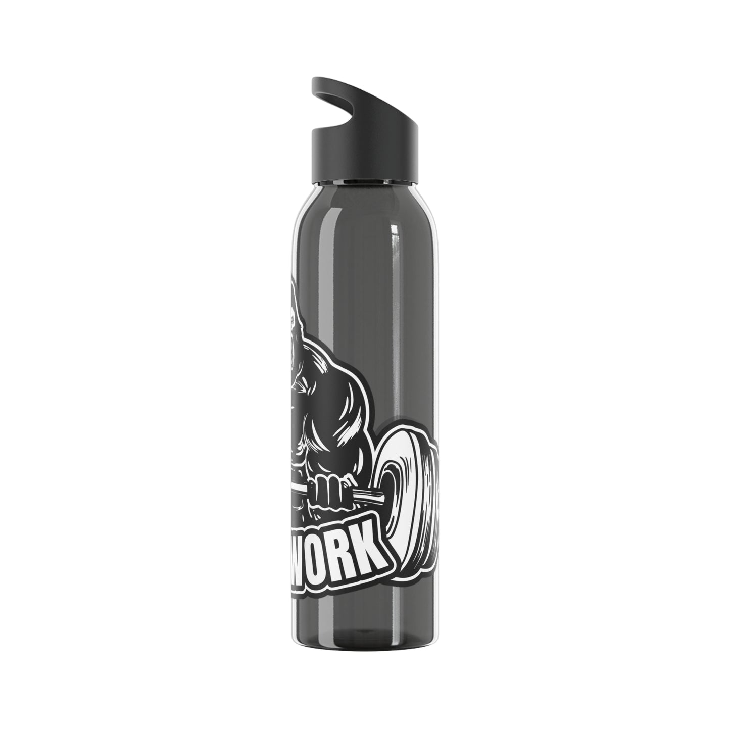 Fitness Water Bottle, Motivational Gym Bottle, Sports Hydration Flask, Workout Gift, Exercise Gear, Red Gorilla Design