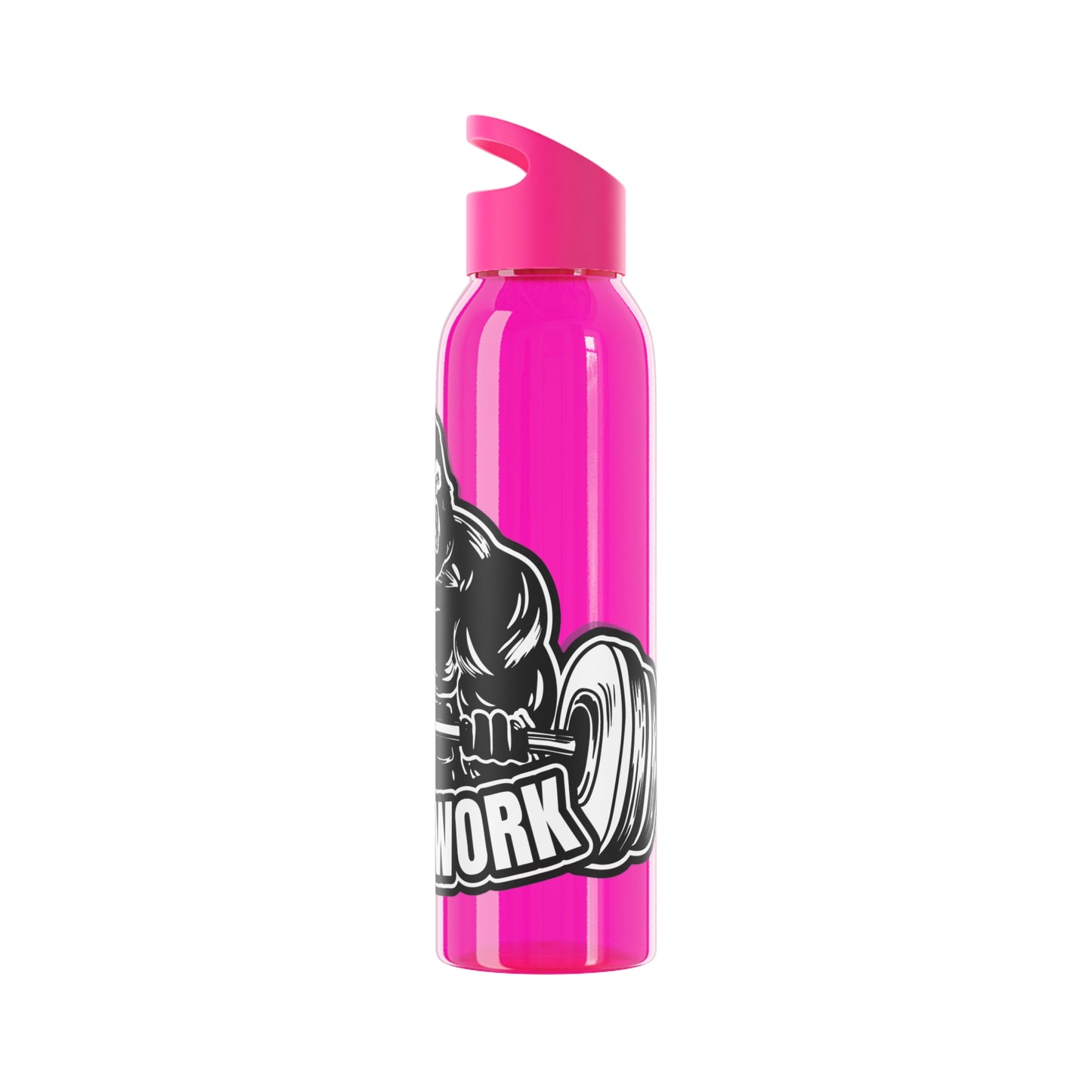 Fitness Water Bottle, Motivational Gym Bottle, Sports Hydration Flask, Workout Gift, Exercise Gear, Red Gorilla Design